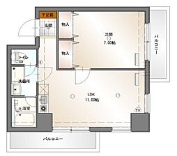 J-residenceSAKAE 1LDKの間取図画像