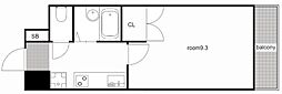セレス星が丘 1Kの間取図画像