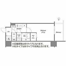 エスリード新栄マルス 1Kの間取図画像