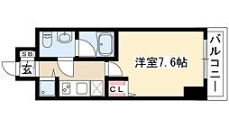 カレント新栄 1Kの間取図画像