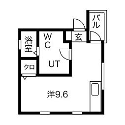 ルココン町南2 ワンルームの間取図画像