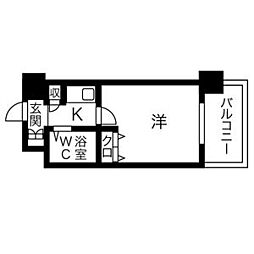 ダイアパレス上前津 ワンルームの間取図画像