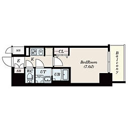 エスレジデンス鶴舞駅前 1Kの間取図画像