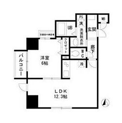P-SQUAREShumoku 1LDKの間取図画像