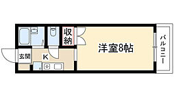 UNAX-3 1Kの間取図画像