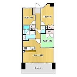 ウェリスライオンズザ・セントラル 3LDKの間取図画像