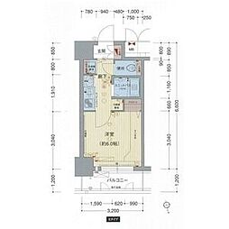 プレサンスナゴヤ桜通ビッグビート 1Kの間取図画像