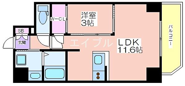 ラ・ピシーヌ南堀江 ｜大阪府大阪市西区南堀江4丁目(賃貸マンション1LDK・6階・36.39㎡)の写真 その2