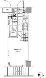 ザ・パークハビオ高円寺 1Kの間取図画像