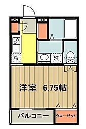 ウィステリア南阿佐ヶ谷 1Kの間取図画像
