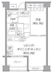 エーデル練馬 1LDKの間取図画像