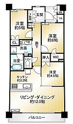 プレミスト井荻 2階3LDKの間取り