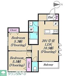 Little forest KAMIKITAZAWA 2LDKの間取図画像