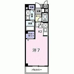 西武池袋線 石神井公園駅 徒歩17分の賃貸アパート 1階ワンルームの間取り