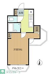アイル阿佐谷弐番館 3階1Kの間取り