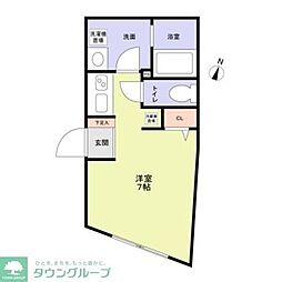 ＶＩＳＴＡ　ＨＯＮＡＮＣＨＯ 2階ワンルームの間取り