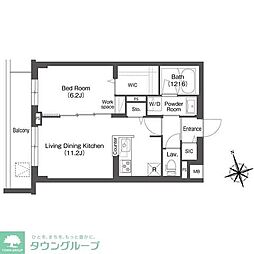 AIFLAT方南町 1LDKの間取図画像