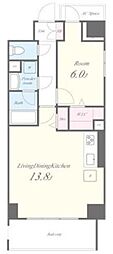Fleurlamere 1LDKの間取図画像