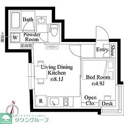 杉並区阿佐谷北2丁目マンション 1LDKの間取図画像