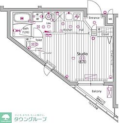 ガーラ・グランディ小竹向原 1Kの間取図画像
