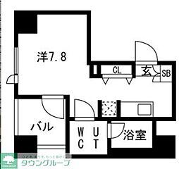 スパシエ新高円寺 ワンルームの間取図画像