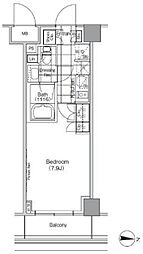ザ・パークハビオ高円寺 1Kの間取図画像