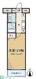 RESIDENCESATSUMA 1Kの間取図画像