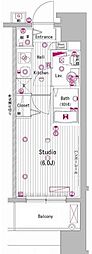 グランド・ガーラ代々木参宮橋 1Kの間取図画像