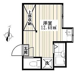Well-b阿佐ヶ谷 ワンルームの間取図画像