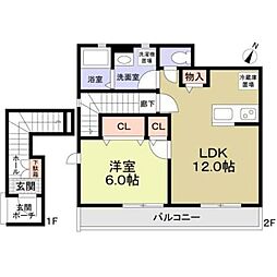 和田の丘terrace 1LDKの間取図画像