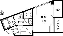 スタジオロワール中野 1Kの間取図画像