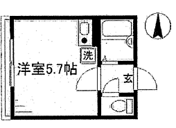 リブ堀切菖蒲園 ワンルームの間取図画像