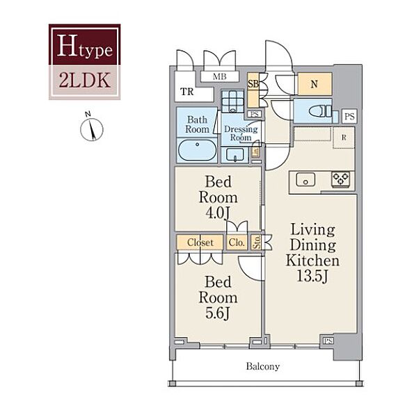 クレストコート町屋 603｜東京都荒川区荒川７丁目(賃貸マンション2LDK・6階・52.96㎡)の写真 その2