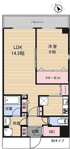 アーバンパーク東日暮里 501｜東京都荒川区東日暮里４丁目(賃貸マンション1LDK・5階・50.78㎡)の写真 その2