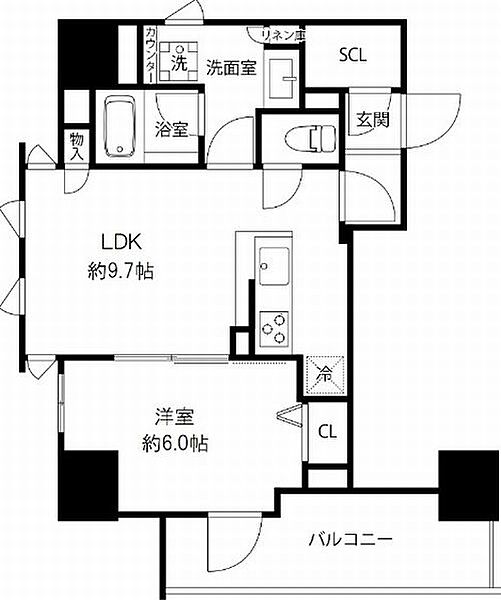 プレール・ドゥーク浅草橋 1003｜東京都台東区浅草橋５丁目(賃貸マンション1LDK・10階・41.33㎡)の写真 その2