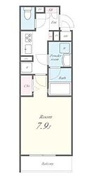 フィレール南千住（Filer Minamisenju） 2階1Kの間取り