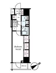 ログ上野駅前 10階1Kの間取り