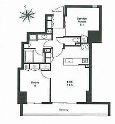 ステイシス町屋 1SLDKの間取図画像