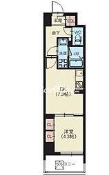 スプランディッド西日暮里 1DKの間取図画像