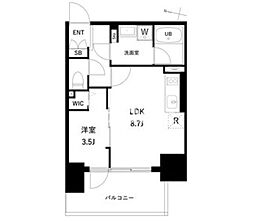 プレディアコート西日暮里 1LDKの間取図画像