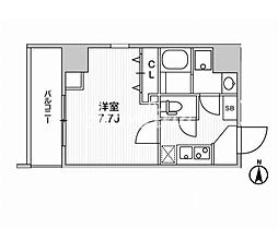 ウィーブベース上野ノース 1Kの間取図画像
