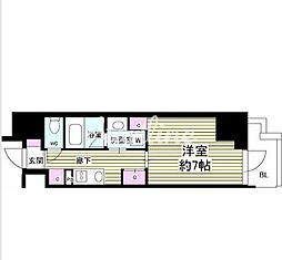 MYRIARESIDENCE根岸柳通り 1Kの間取図画像