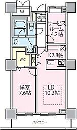 ロイヤルパークスタワー南千住 1SLDKの間取図画像