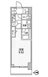THEパームス熊野前 1Kの間取図画像