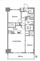 スプランディッド西日暮里 2LDKの間取図画像
