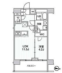 ジェノヴィア三ノ輪2スカイガーデン 1LDKの間取図画像