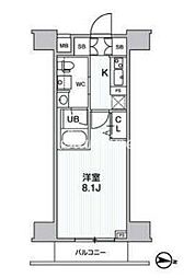 ジェノヴィア三ノ輪2スカイガーデン 1Kの間取図画像