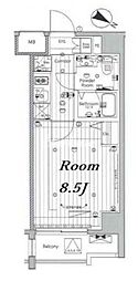 MAKES浅草イースト 1Kの間取図画像