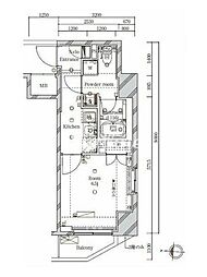SYFORMEIRIYA 1Kの間取図画像