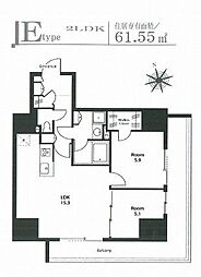 ステイシス町屋 2LDKの間取図画像